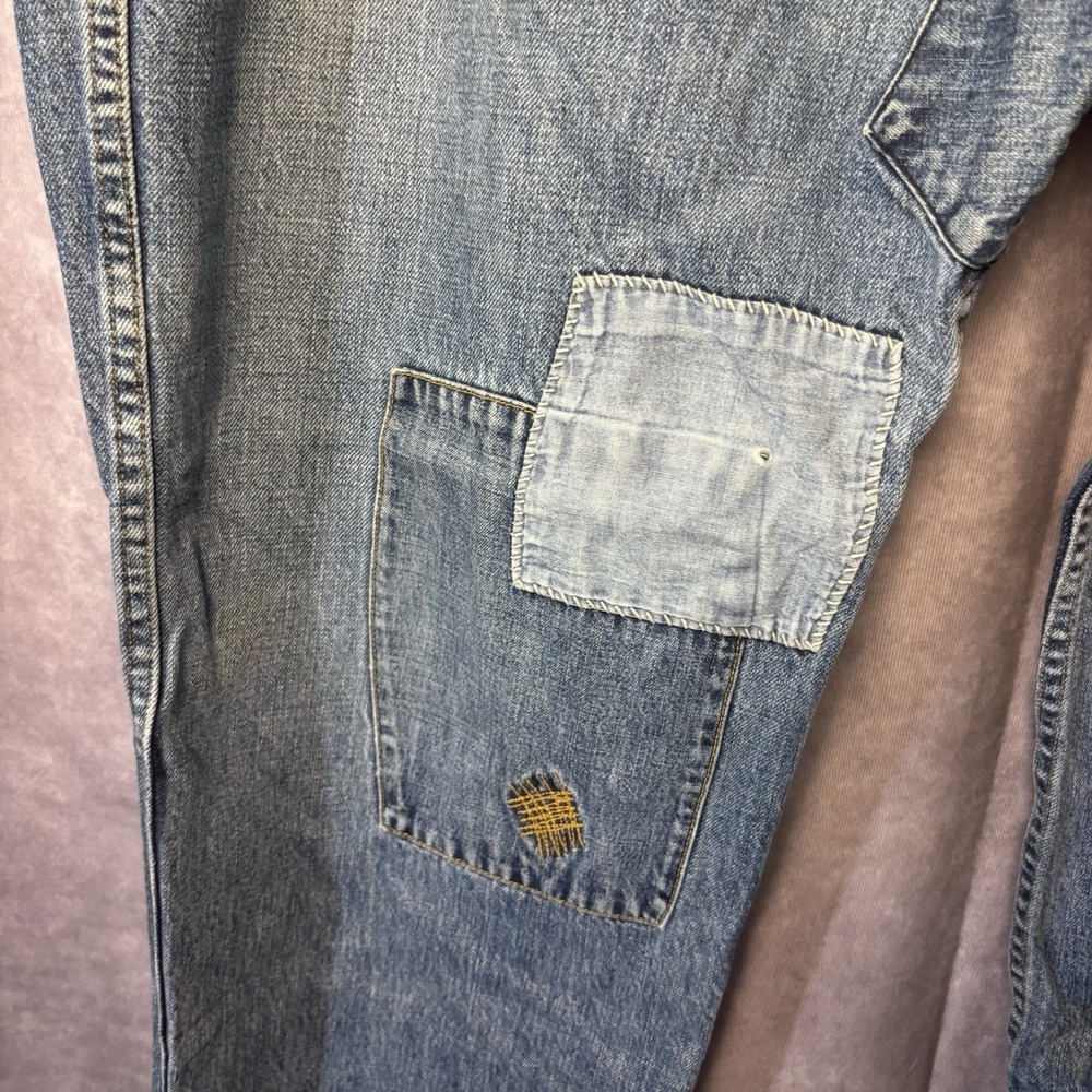 Polo Ralph‎ Lauren Men's 40x32 Patchwork Distressed Denim Y2K - Picture 11 of 12